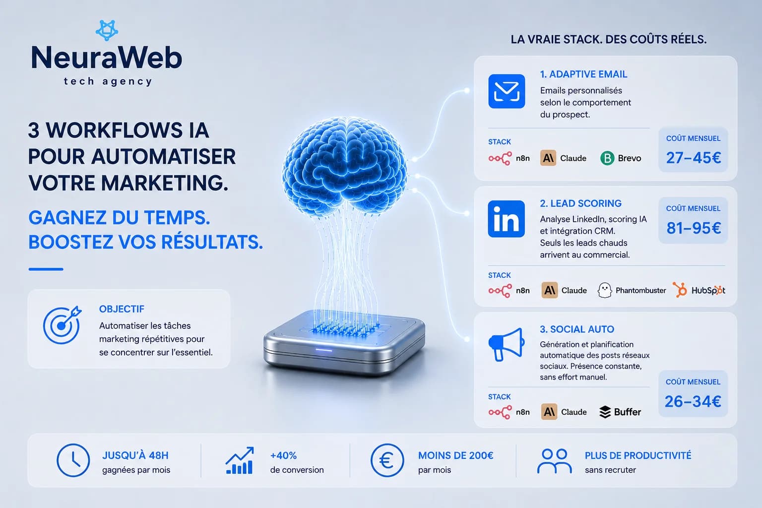 3 workflows agents IA pour PME françaises : ROI réel en 2026