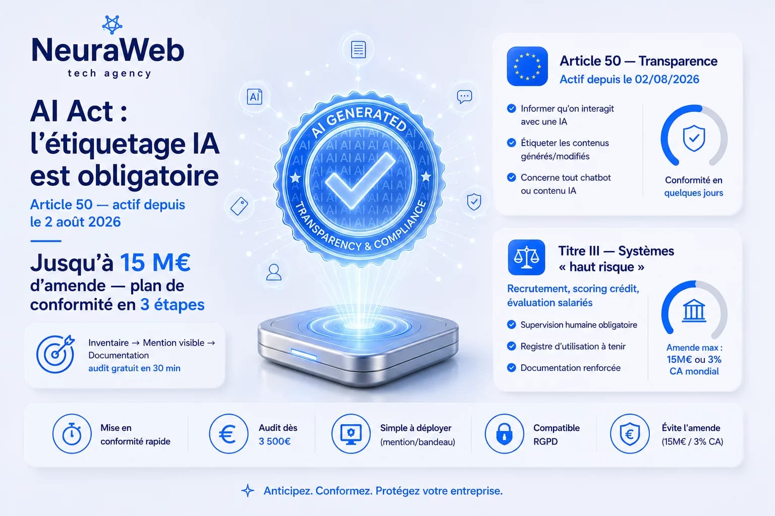 AI Act : l'étiquetage « généré par IA » est obligatoire