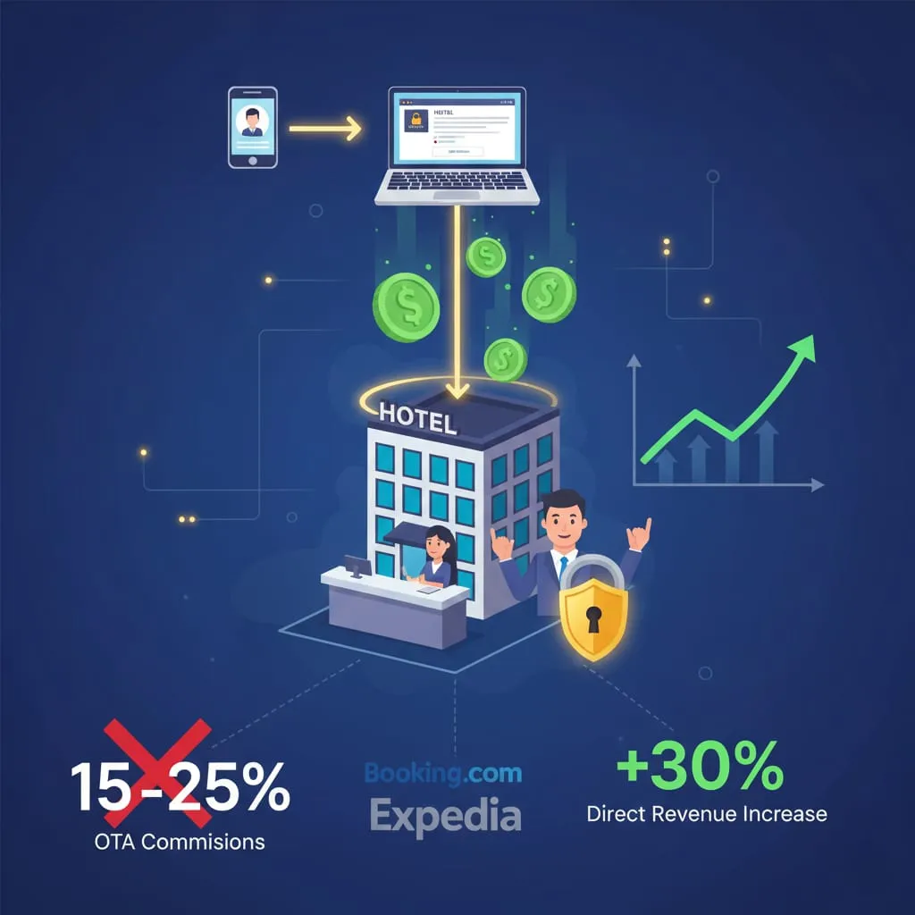 Réservations directes hôtel : récupérer 15-25% de commissions OTA