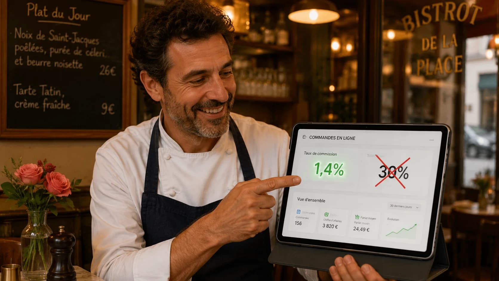 Site de restaurant en 2026 : zéro commission, 100 % de marge