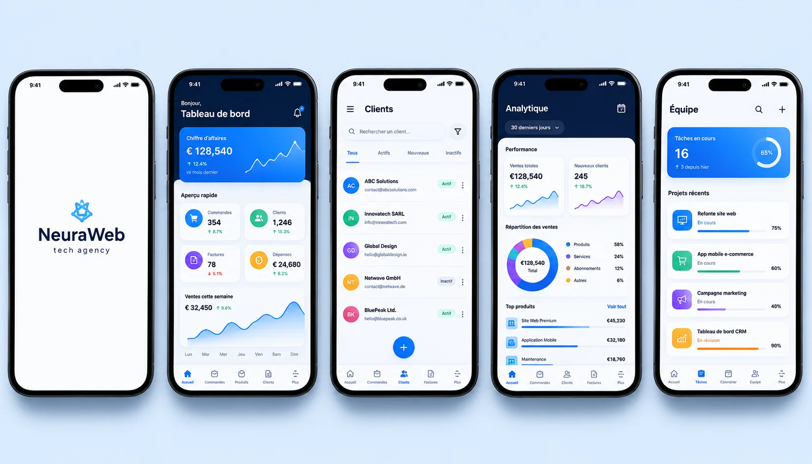 Interface mobile moderne
